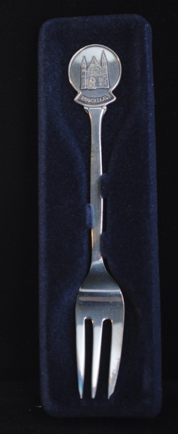 Gebaksvorkje verzilverd set van vier '750 jaar Den Haag'